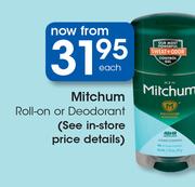 Mitchum Roll-on or Deodorant-Each
