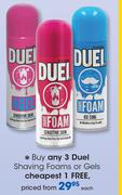Duel Shaving Foam Or Gels-Each
