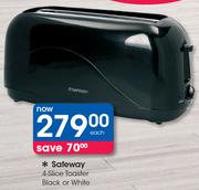 Safeway 4 Slice Toaster Black Or White-Each