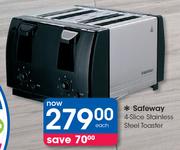 Safeway 4 Slice Stainless Steel Toaster