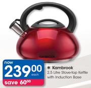 Kambrook Stove-Top Kettle With Induction Base 2.5Ltr-Each