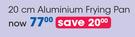Clicks Or Love Cooking 20cm Aluminium Frying pan With Turner-Each