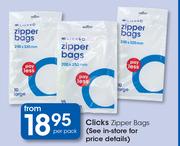 Clicks Zipper Bags-Per Pack