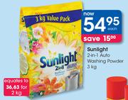 Sunlight 2 In 1 Auto Washing Powder-3Kg