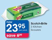Scotch Brite 3 Kitchen Scourers-Per Pack