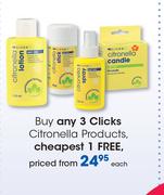 Clicks Citronella Products-Each