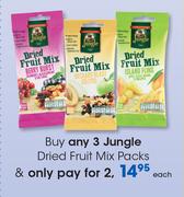 Jungle Dried Fruit Mix Packs-Each 