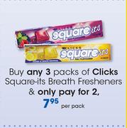Clicks Square-Its Breath Fresheners-Per Pack