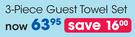 Clicks 3 Piece Guest Towel Set-Per Set