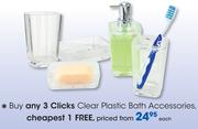Clicks Clear Plastic Bath Accessories-Each