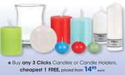 Clicks Candles Or Candle Holders-Each