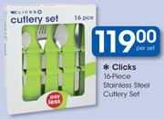 Clicks 16 Piece Stainless Steel Cutlery Set-Per Set