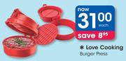 Love Cooking Burger Press-Each