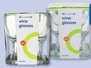 Clicks 4 Pack White Wine Glasses-Per Pack