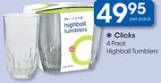 Clicks 4 Pack Highball Tumblers-Per Pack