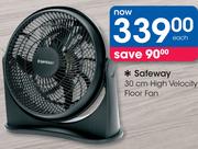 Safeway 30Cm High Velocity Floor Fan