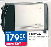 Safeway 2 Slice Stainless Steel Toaster