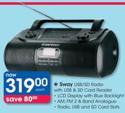Sway USB/SD Radio With USB & SD Card Reader