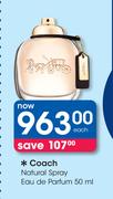 Coach Natural Spray Eau De Parfum-50ml