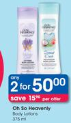 Oh So Heavenly Body Lotions-2 x 375ml 