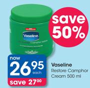 Vaseline Restore Camphor Cream-500ml