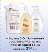 Oh So Heavenly Liquid Hand Washes And Refills-Each