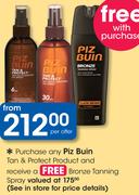 Piz Buin Tan & Protect Product+ Free Bronze Tanning Spray-Per Offer