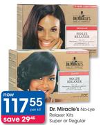 Dr. Miracle's No-Lye Relaxer Kits Super Or Regular-Per Kit
