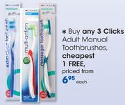 Clicks Adult Manual Toothbrushes-Each