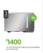 Midea 30L Silver Mirror Elec Microwave EM30SILVER 24-242