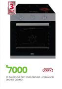 Defy Oven DBO486 + Ceran Hob DHD406 Combo Stove 21-540