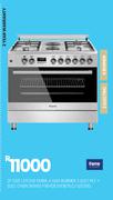 Ferre 4 Gas Burner 2 Elec PLT + Elec Oven 90 x 60 S/Steel Stove F9S42E3.FDIDTLC.I 21-525