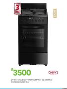 Defy 4 PLT Compact 521 BLK Stove DSS554/DSS514/440/509 21-017