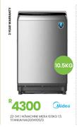 Midea 10.5Kg T/L Titanium W/Machine MA200W105/G 22-341