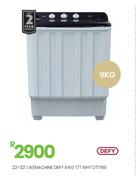 Defy 9Kg T/T WHT W/Machine DTT169 22-321