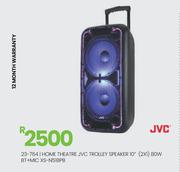 JVC 10" Trolley Speaker (2x1) 80W BT + Mic Home Theatre XS-N518PB 23-764