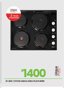 Univa 4 Plate Hob Stove B156 21-602