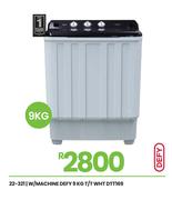 Defy 9Kg T/T WHT Washing Machine DTT169 22-321