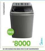 Midea 21Kg T/L Met Washing Machine MA500W210/G 22-338