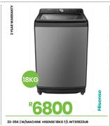 Hisense 18Kg T/L Washing Machine WT3I1823UB 22-356