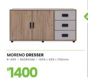 Moreno Dresser Bedroom 1505 x 455 x 743mm 8-495