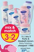Purity & Elizabeth Anne's Baby Toiletries-Each