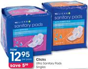 Clicks Ultra Sanitary Pads Singles-Per Pack