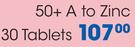 Centrum 50+ A To Zinc 30 Tablets-Per Pack