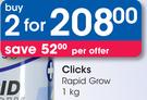 Clicks Rapid Grow-2 x 1kg