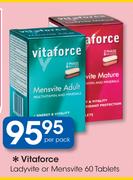 Vitaforce Ladyvite Or Mensvite-60 Tablets Per Pack