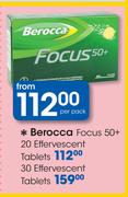 Berocca Focus 50+ 20 Effervescent Tablets-Per Pack