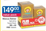 Marcus Rohrer Spirulina Travel Pack-180+60 Free Tablets