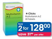 Clicks Multivitamin A-Z-2 x 30 Tablets
