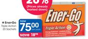 Ener-Go Triple Action-20 Sachets pack